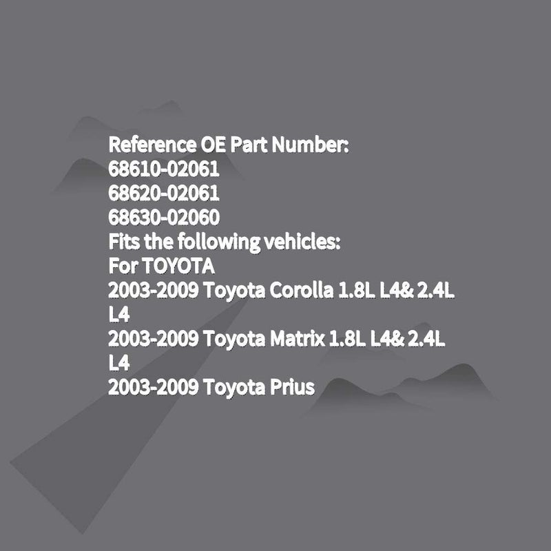 Merlibugo Door Check Strap Stopper Jam Hinge Driver Front LH Left or RH Right Fits 2003-2009 Toyota Corolla Matrix Prius Pontiac Vibe Replace 68610-02061 68620-02061 68630-02060 - Image 2